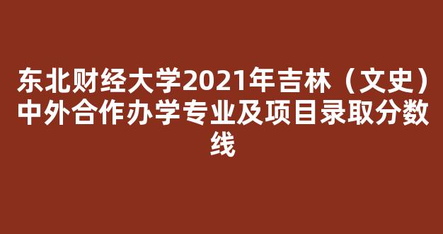 东北财经大学2021年吉林（文史）中外合作办学专业及项目录取分数线