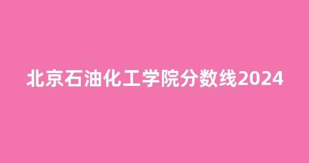 北京石油化工学院分数线2024