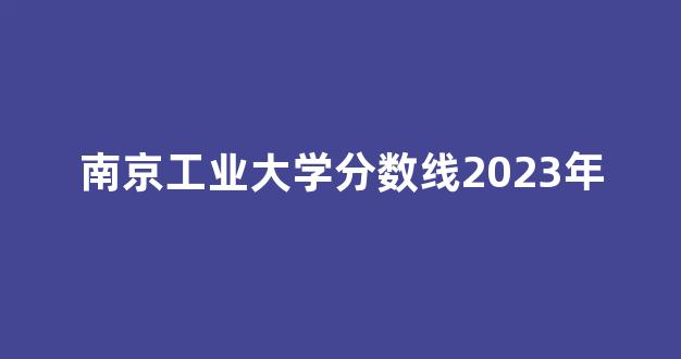 南京工业大学分数线2023年