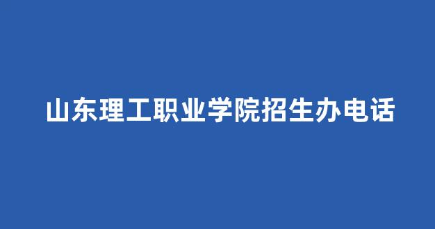 山东理工职业学院招生办电话