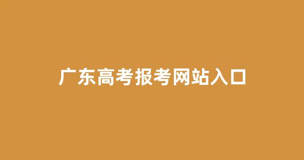 广东高考报考网站入口