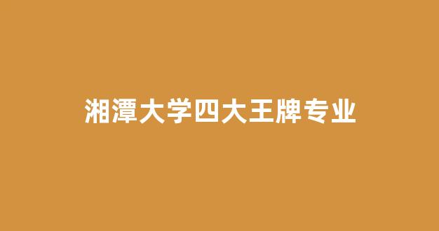 湘潭大学四大王牌专业