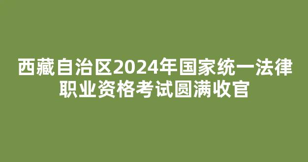 西藏自治区2024年国家统一法律职业资格考试圆满收官