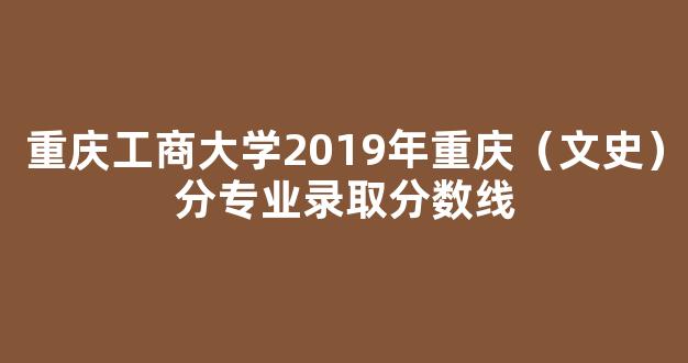 重庆工商大学2019年重庆（文史）分专业录取分数线